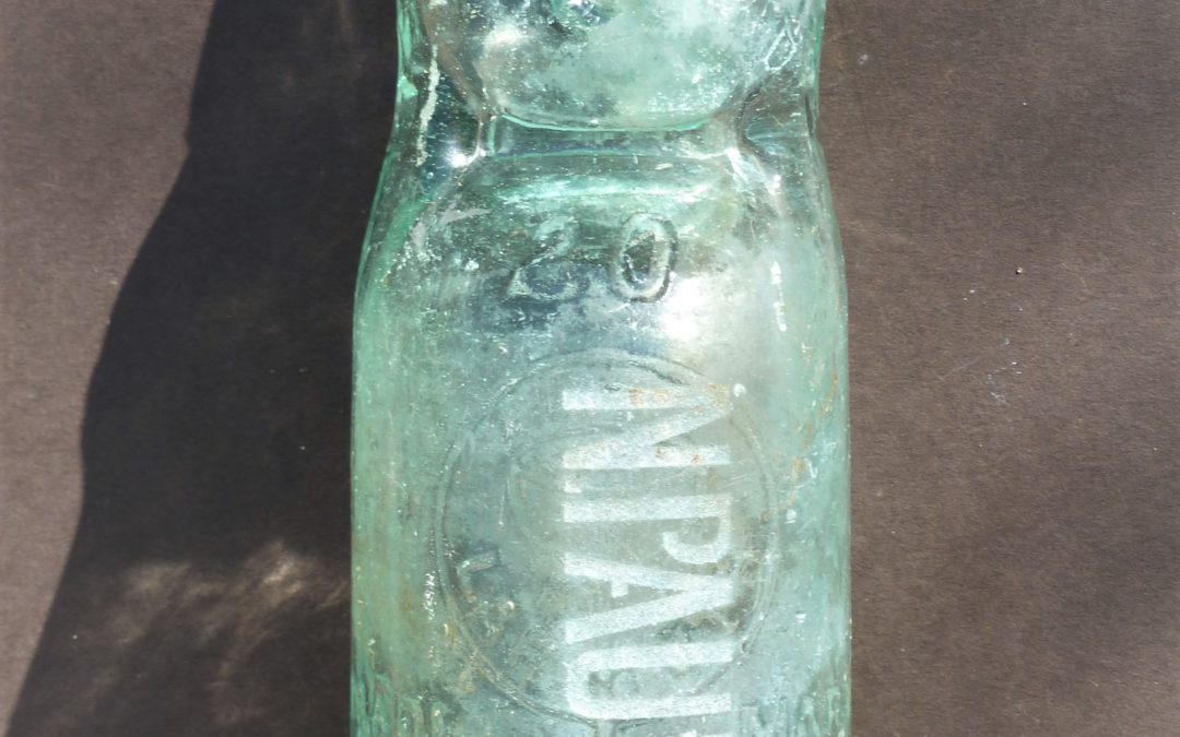 Larmouth & Co Codd bottle, re-used by N. Paul